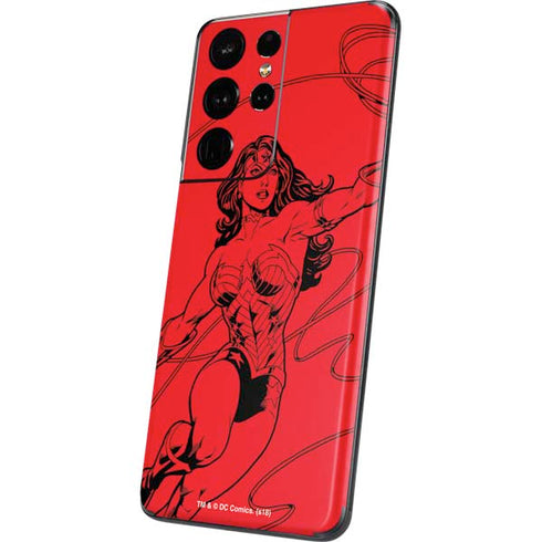 DC Comics Wonder Woman Comic Pop Galaxy S21 Ultra 5G Skin